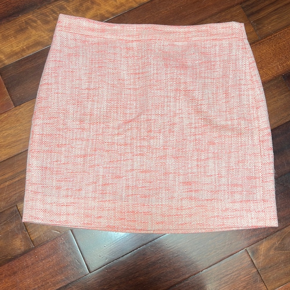 J Crew pink tweed skirt